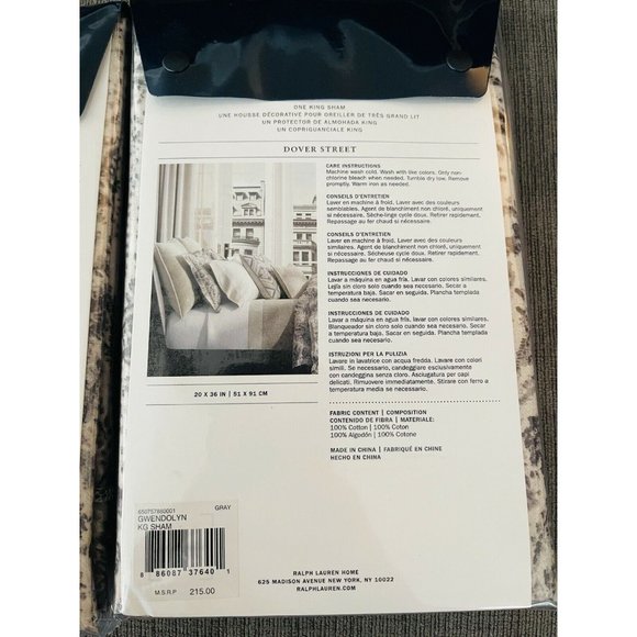 NIP Ralph Lauren Dover Street Collection Gwendolyn Paisley Std. Shams - Set of 2 - Picture 4 of 4